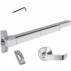 Dynasty Hardware Push Bar Panic Exit‎ Device with Exterior Lever, 31" #R08